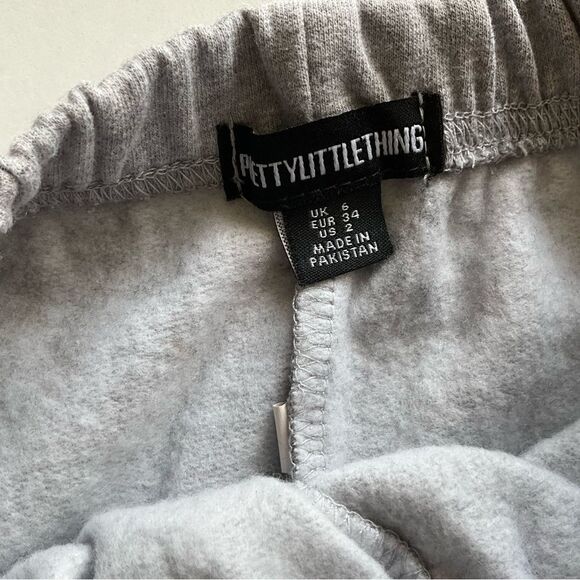 Pretty Little Thing Basic Grey Cuffed Hem Sweatpants Women’s Size 2 Cozy Warm - Picture 6 of 10